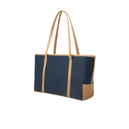 Two-Tone Navy Tote Bag